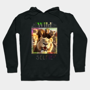 Lion King Wild Nature Funny Happy Humor Photo Selfie Hoodie